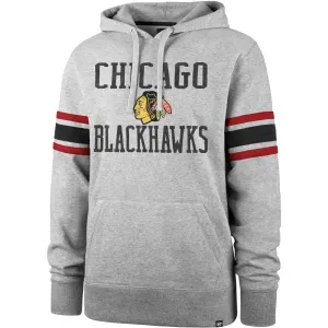 47 NHL CHICAGO BLACKHAWKS DOUBLE BLOCK SLEEVE STRIPE HOOD Sweatshirt, grau, größe