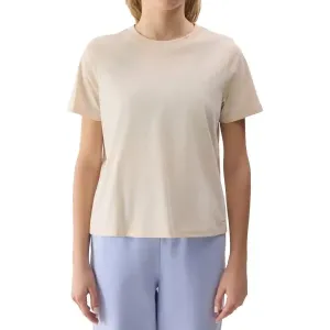 4F BASIC T-SHIRT W Damen T-Shirt, beige, größe