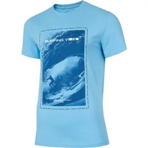 4F MEN'S T-SHIRT Herrenshirt, hellblau, größe L
