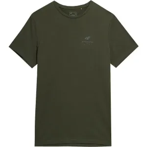 4F T-SHIRT Herrenshirt, khaki, veľkosť XL
