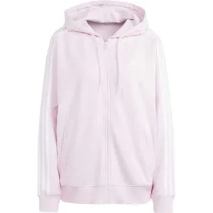 adidas 3-STRIPES FULL ZIP HOODIE Damen Sweatshirt, rosa, größe
