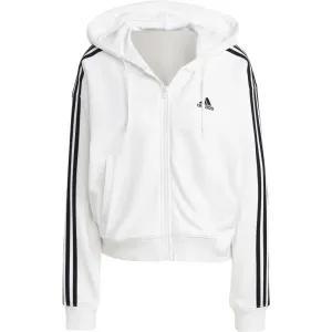 adidas 3S FT FZ S HD Damen Sweatshirt, weiß, größe
