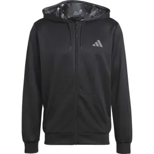 adidas TR-ES+ BL FZ JA Herren Sweatshirt, schwarz, veľkosť XXL