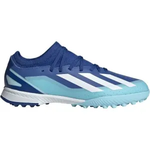 adidas X CRAZYFAST.3 TF Turf Fußballschuhe, blau, veľkosť 37 1/3