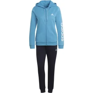 adidas LIN FT TS Damen Trainingsanzug, blau, veľkosť L