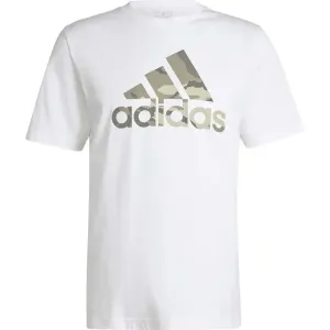adidas CAMO BADGE OF SPORT GRAPHIC Herren T-Shirt, weiß, größe #1639279