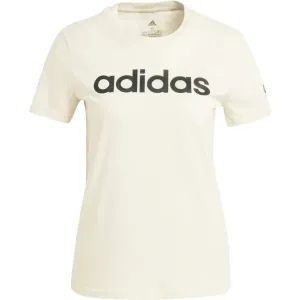 adidas LIN T Damenshirt, beige, veľkosť S