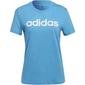 adidas LIN T Damenshirt, blau, veľkosť M