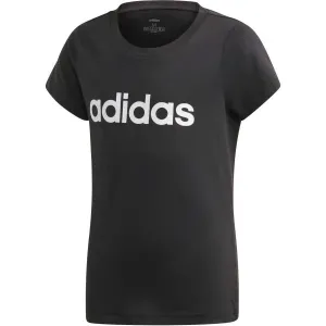adidas YG E LIN TEE Mädchen T-Shirt, schwarz, größe 128