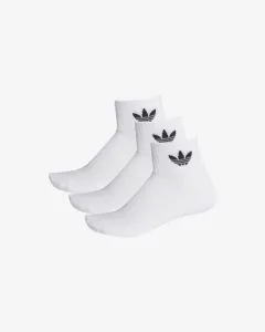 adidas Originals Mid-Cut Crew Socken 3 Paare Weiß