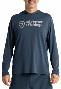 ADVENTER & FISHING UV HOODIE ORIGINAL ADVENTER Herren Funktionsshirt mit Kapuze, dunkelblau, größe #141305