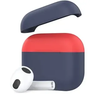 Ahastyle Silikonhülle für AirPods 3 Navy-Blue-Red #33494