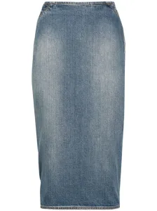 ALAÏA - Denim Midi Pencil Skirt #1530749