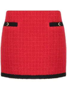 ALESSANDRA RICH - Checked Tweed Low-waist Mini Skirt #1387401