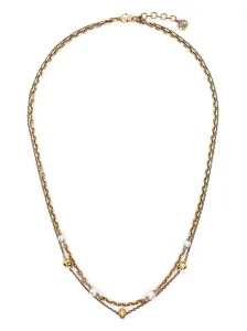 ALEXANDER MCQUEEN - Pearl-like Skull Chain Necklace #1001301