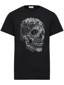ALEXANDER MCQUEEN - Crystal Skull Print Organic Cotton T-shirt #1503462