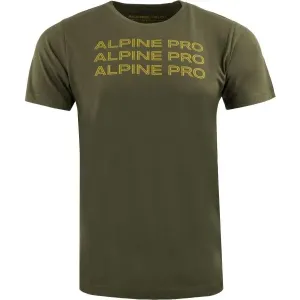 ALPINE PRO CUBAR Herren T-Shirt, khaki, veľkosť S