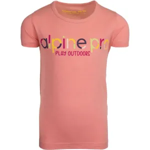 ALPINE PRO RAJESHO Mädchen T-Shirt, lachsfarben, veľkosť 104-110