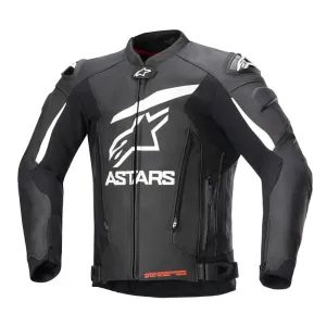 Alpinestars GP Plus V4 Leather Jacket Black White Größe 48