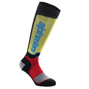 Alpinestars MX Plus Socks Black Red Light Blue Größe L