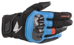 Alpinestars Honda Smx Z Drystar Schwarz Blau Bright Rot Handschuhe Größe S