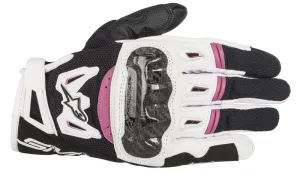 Alpinestars Stella SMX-2 Air Carbon V2 Schwarz Weiß Fuchsia Handschuhe Größe L