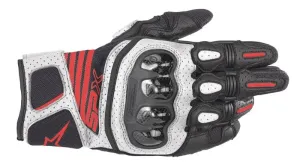 Alpinestars SP X Air Carbon V2 Schwarz Weiß Rot Fluo Handschuhe Größe 2XL