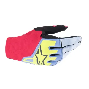 Alpinestars Techstar Gloves Light Blue Red Berry Black Größe 2XL
