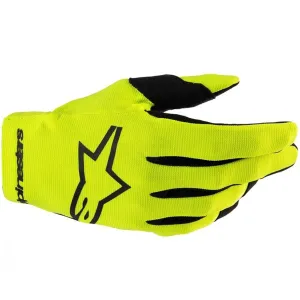 Alpinestars Youth Radar Gloves Yellow Fluo Black Größe XXXS