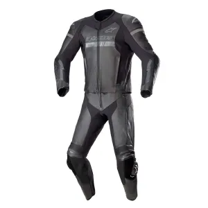 Alpinestars Gp Force Chaser Leather Suit 2 Pc Black Black Größe 48