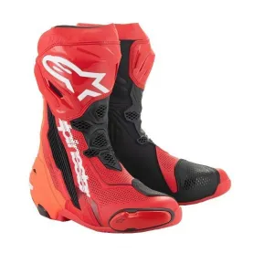 Alpinestars Supertech R Vented Boots Bright Red Red Fluo Größe 41