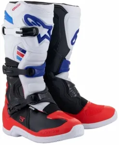 Alpinestars Tech 3 Boots White/Bright Red/Dark Blue 44,5 Motorradstiefel