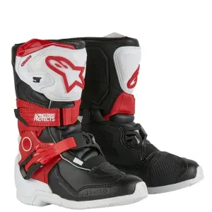 Alpinestars Tech 3S Youth Boots White Black Bright Red Größe US 4