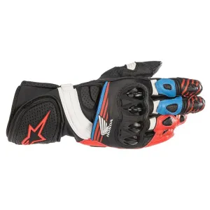 Alpinestars Honda GP Plus R V2 Gloves Black Bright Red Blue Größe 2XL