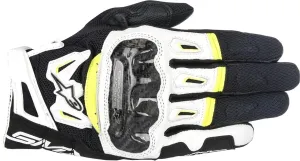 Alpinestars SMX-2 Air Carbon V2 Gloves Black/White/Yellow Fluo M Motorradhandschuhe
