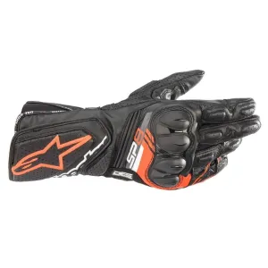 Alpinestars SP-8 V3 Leather Gloves Black/Red Fluorescent L Motorradhandschuhe