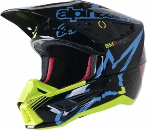 Alpinestars S-M5 Action Helmet Black/Cyan/Yellow Fluorescent/Glossy S Helm