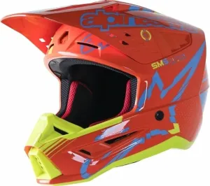 Alpinestars S-M5 Action Helmet Orange Fluorescent/Cyan/Yellow Fluorescent/Glossy L Helm