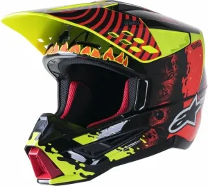 Alpinestars S-M5 Solar Flare Helmet Black/Red Fluorescent/Yellow Fluorescent/Glossy L Helm