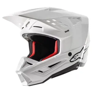 Alpinestars S-M5 Solid Helmet Ece 22.06 White Glossy Größe S