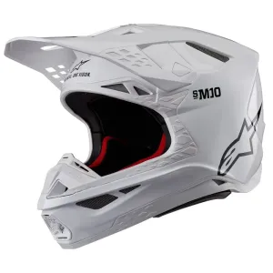 Alpinestars Supertech S-M10 Solid Helmet Ece 22.06 White Glossy Größe L