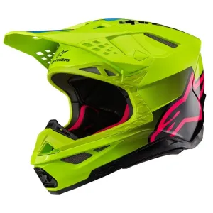 Alpinestars Supertech S-M10 Unite Helmet Ece 22.06 Yellow Fluo Black Diva Pink Gl Größe 2XL