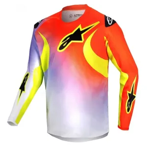 Alpinestars Youth Racer Lucent Jersey White Neon Red Yellow Fluo Größe L