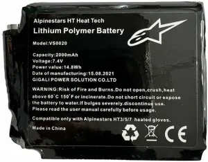 Alpinestars Battery For HT Heat Tech Gloves Black Nur eine Größe Motorradhandschuhe