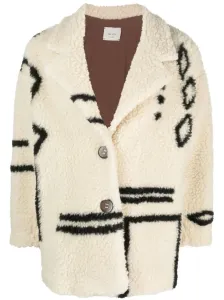 ALYSI - Faux Fur Jacquard Coat