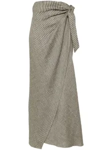 ALYSI - Striped Long Skirt