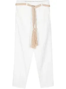 ALYSI - Cotton Cropped Trousers