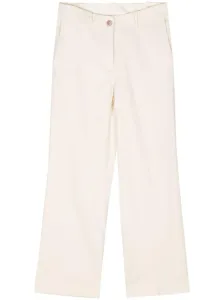 ALYSI - Flared Linen Cropped Trousers