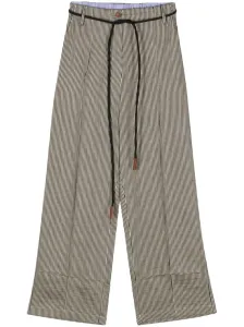 ALYSI - Striped Cropped Trousers