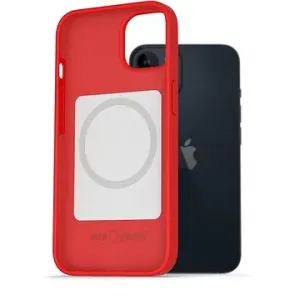 AlzaGuard Magsafe Silicone Case für das iPhone 14 Rot